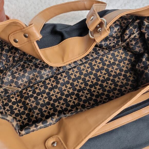 NWOT Barr + Barr Black & Brown Oversized Satchel Tote - Picture 8 of 11